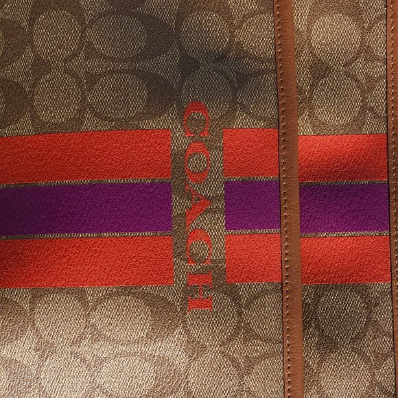 Coach Varsity Stripe Signature Bag Messenger Cross Body Bag - Picture 7 of 9